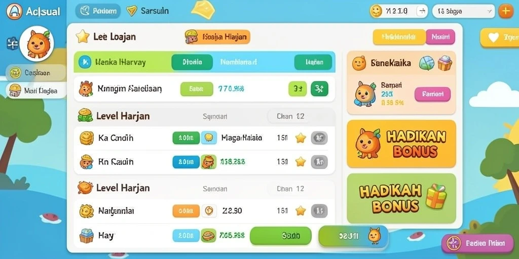 Fitur upgrade karakter yang menarik dan bermanfaat.