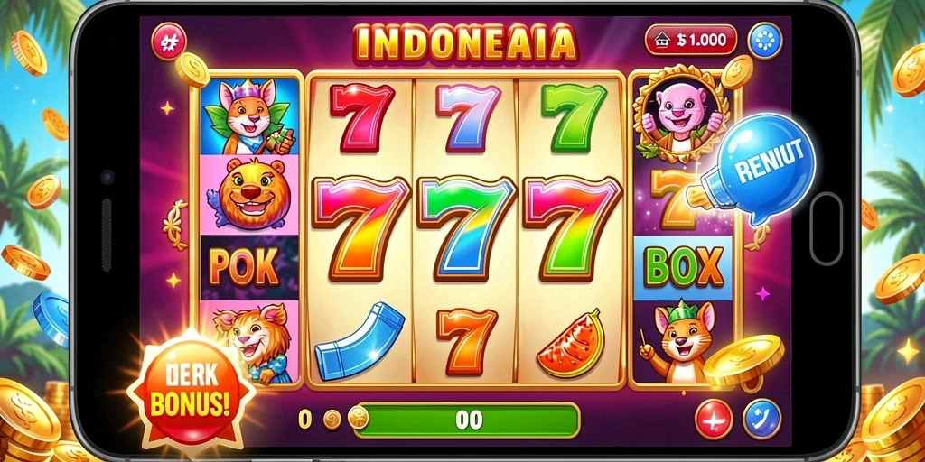 Menampilkan momen seru saat bermain bersama teman secara online.